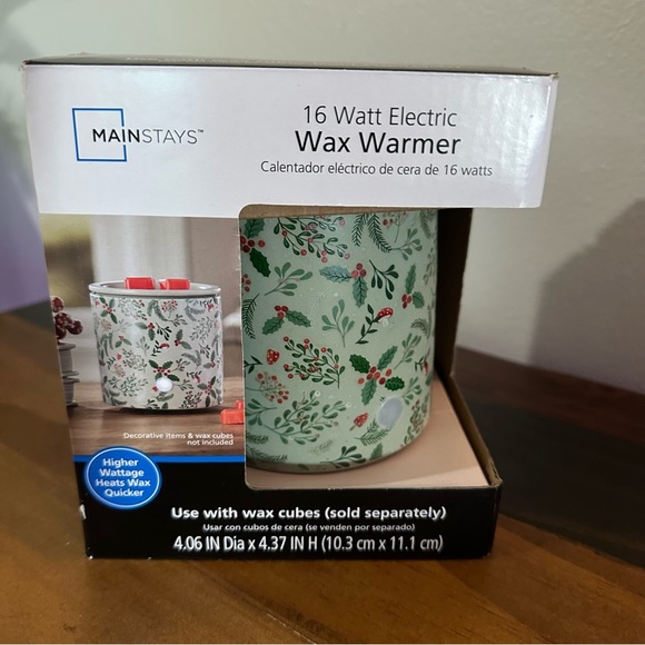 Mainstays Other - Mainstays 16W Electric Wax Warmer Holly Botanical Design Home Fragrance Decor